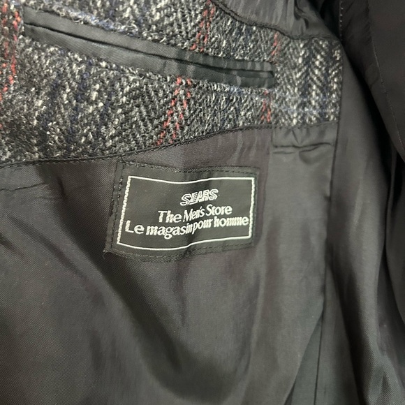 Vintage 80s Sears Blazer Wool Blend Suit Coat Jacket Size 42 R - Picture 4 of 16